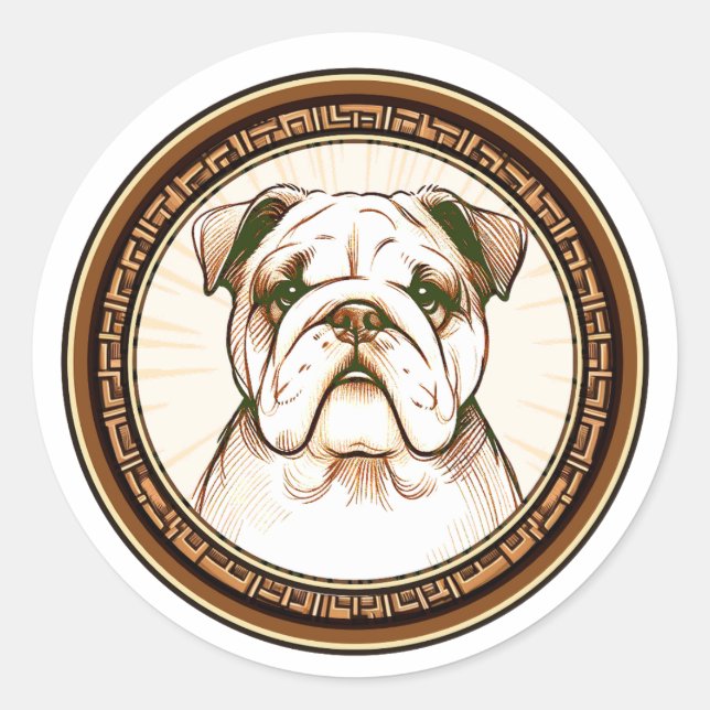 Charming Bulldog Digital Sticker (Front)