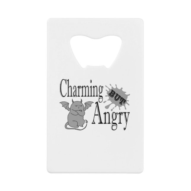 Charming but angry little devil cat funny quote (Front)