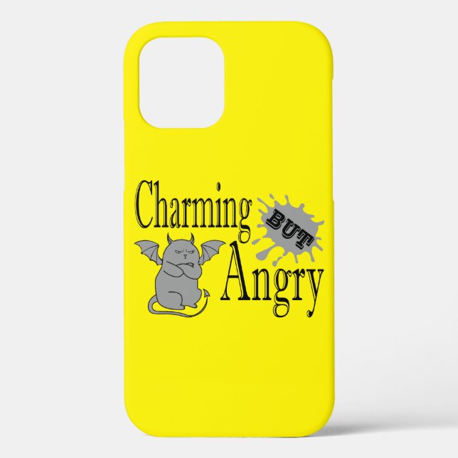 Charming but angry little devil cat funny quote Case-Mate iPhone case (Back)