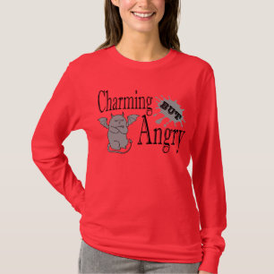 Charming but angry little devil cat funny quote T-Shirt