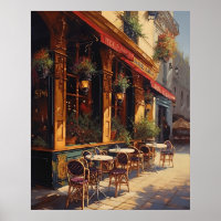 Charming Cafe Bistro on a Paris sunny day