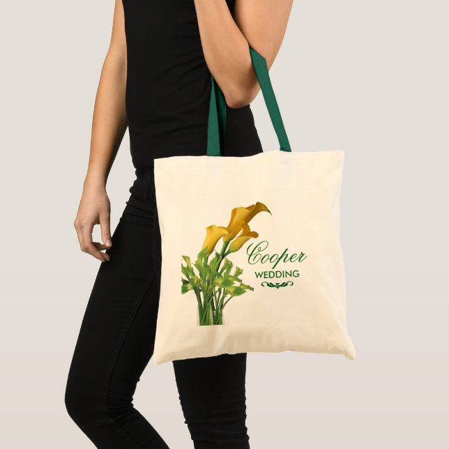 Charming Calla Lily Wedding Tote Bag (Front (Product))