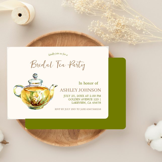 CHARMING Camomile Bridal Tea Party Invitation (Creator Uploaded)