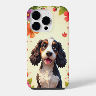 🐶 Charming Cartoon-Style Dog Joy ✨ Cute Playful iPhone 14 Pro Case