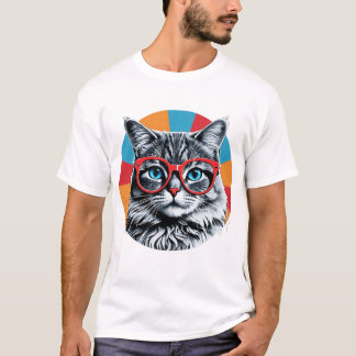 Charming Cat Design T-Shirt – Add a Touch of Fun