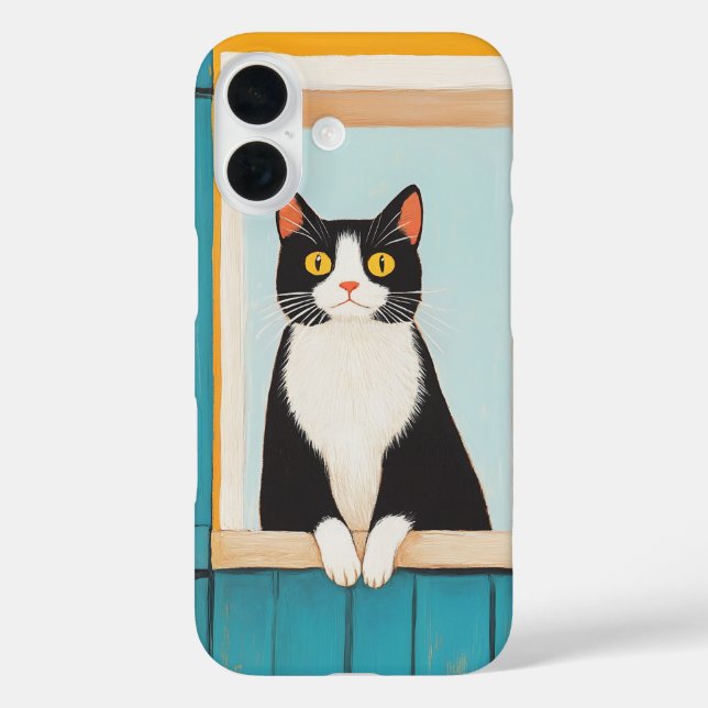 Charming Cat in Window Case-Mate iPhone Case (Back)