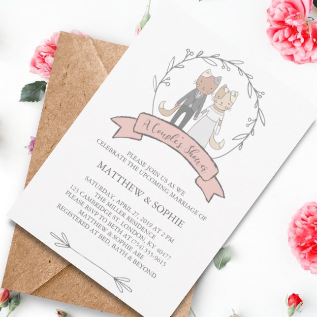 Charming Cats A Couple Shower Invitation (Creator Uploaded)