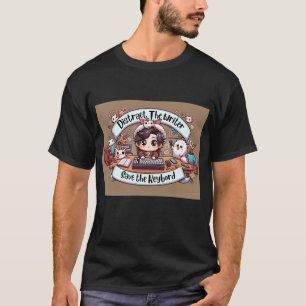 Charming Chaos: The Writer's Whimsical Woes T-Shirt