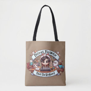 Charming Chaos: The Writer's Whimsical Woes Tote Bag