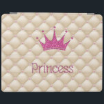 Charming Chic Pearls ,Tiara, Princess,Glittery iPad Smart Cover<br><div class="desc">This image features pearls , tiara and princess pink  gliterry on cream background.A trandy , fun,  funky, stylish and elegant girl gift for women  and teenage girls.</div>