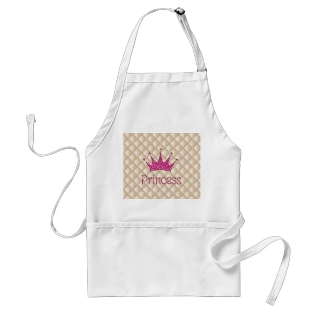 Charming Chic Pearls ,Tiara, Princess,Glittery Standard Apron (Front)
