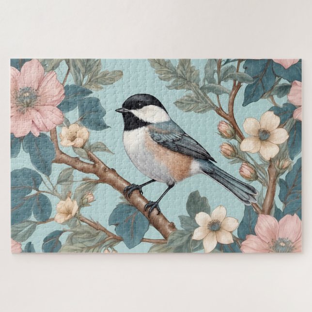 Charming Chickadee Bird Jigsaw Puzzle (Horizontal)