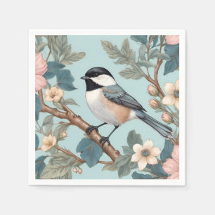 Charming Chickadee Bird Napkin