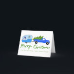 Charming Christmas Camper Vintage Trailer RV Xmas Holiday Card<br><div class="desc">Perfect card to send out as holiday greetings! Hand made art for you! FULLY CUSTOMIZABLE! Click on “Personalise” above to edit the text. Click "edit using design tool" to adjust the fonts, colours and placements and to add text to the back side if you prefer. Also you can easily change...</div>