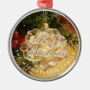 Charming Christmas Ornament Shaped Like a Rose