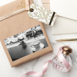 Charming Coffee Bar Rectangular Sticker