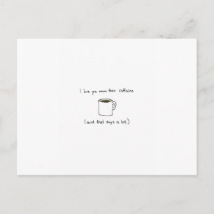 Charming coffee Valentines day card