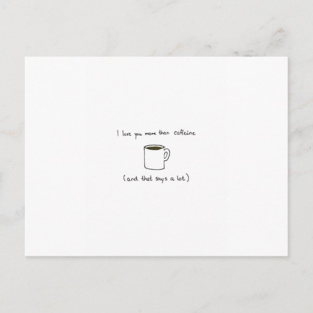 Charming coffee Valentines day card (Front)