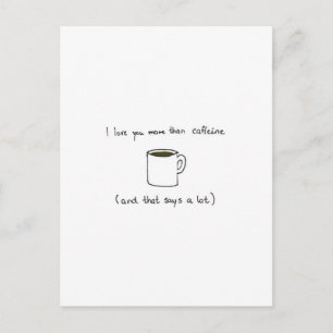 Charming coffee Valentines day card