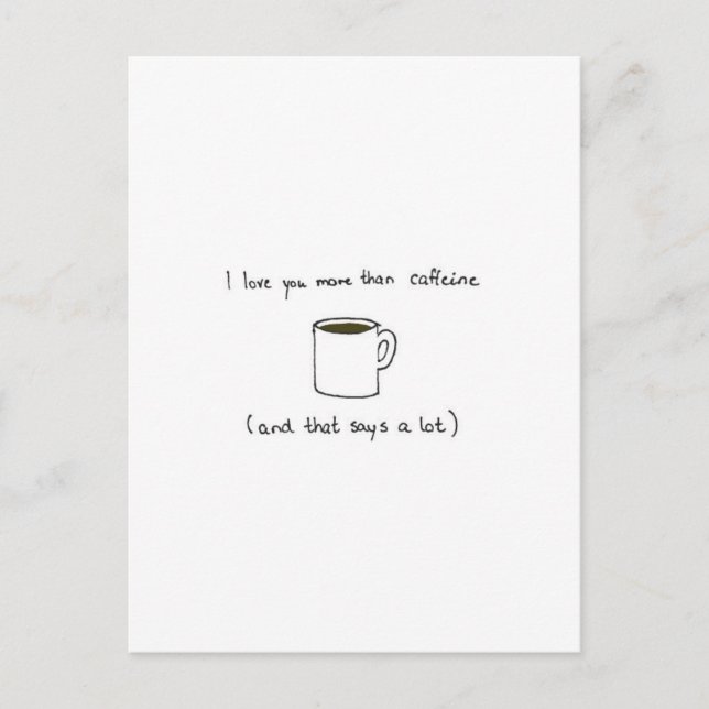 Charming coffee Valentines day card (Front)
