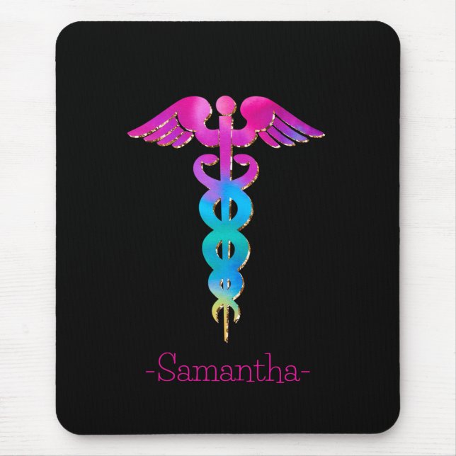 Charming & Colorful Medical Logo Design Mouse Pad (Front)