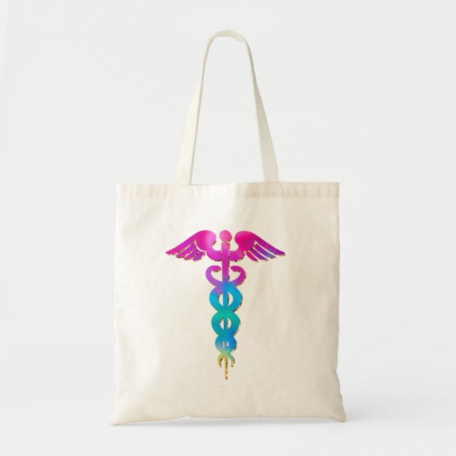 Charming & Colourful Medical Logo Design Tote Bag (Front)