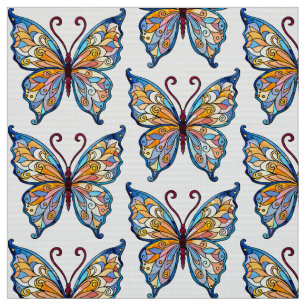 Charming Colourful Whimsical Butterfly Fabric