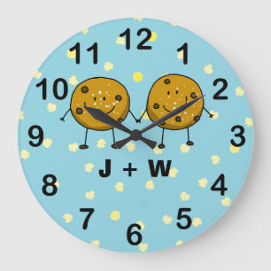 Charming Cookie Couple Custom Large Clock