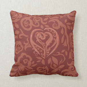 Charming Copper Dark Pillow