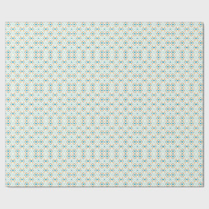 Charming Coquette Bow Geometric Tile Cream Accent Wrapping Paper