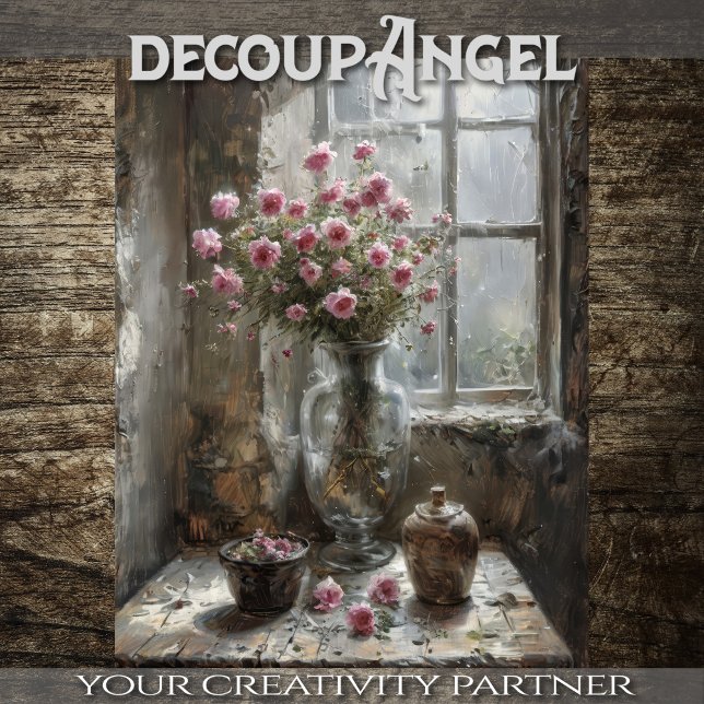 Charming Cottage Window Arrangement - Decoupage - Tissue Paper (Creator Uploaded)