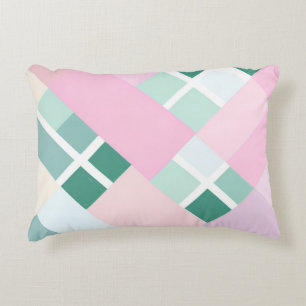 Charming Cottagecore Buffalo Plaid Pastel Spring Decorative Cushion