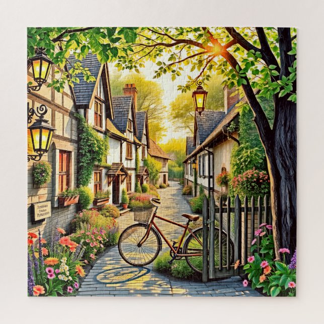 Charming cottages jigsaw puzzle (Vertical)