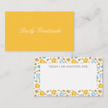 Charming Country Ditsy Floral Daily Gratitude Card
