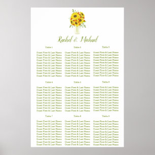 Charming Country Sunflower theme Wedding Poster