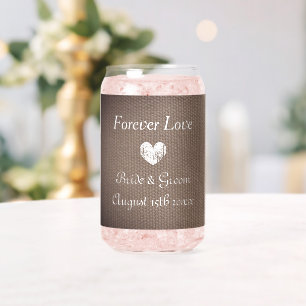 Charming country theme wedding burla can glasses