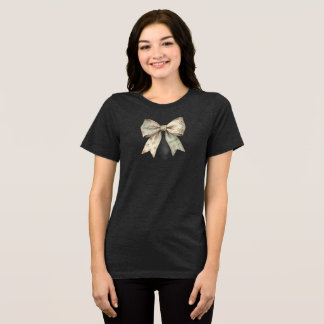 Charming Countryside Aesthetic Cottagecore Bow Art Tri-Blend Shirt