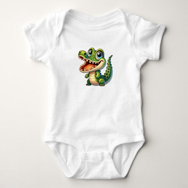 Charming Croc Baby Bodysuit (Front)