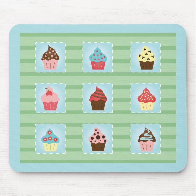 Charming Cupcakes Mouse Pad (Front)
