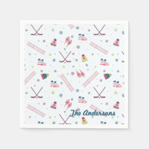 Charming custom winter sports pink blue