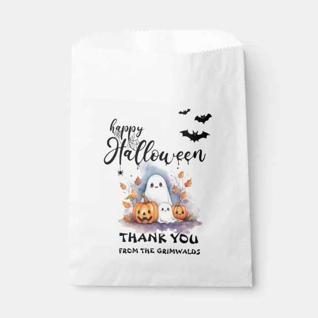 Charming Customisable Halloween  Favour Bag (Front)