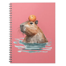 Charming Cute Capybara with Orange