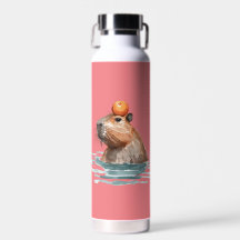 Charming Cute Capybara with Orange