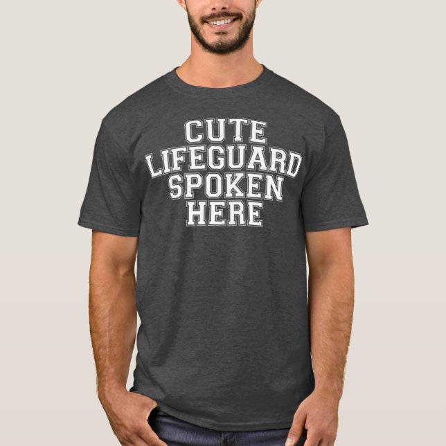 Charming Cute Lifeguard Spoken Here Premium T-Shirt (Front)