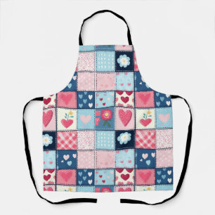 Charming Cute Patchwork Design  Apron