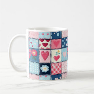 Charming Cute Patchwork Design  Coffee Mug