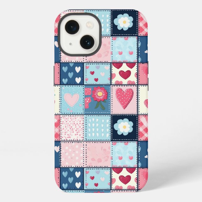 Charming Cute Patchwork Design  iPhone Case (Back)