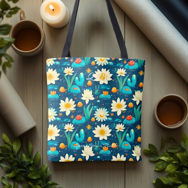 Charming Daisy and Cactus Wellness Tote Bag (Creator Uploaded)
