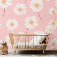Charming Daisy Kids Room Pattern | Soft Pink