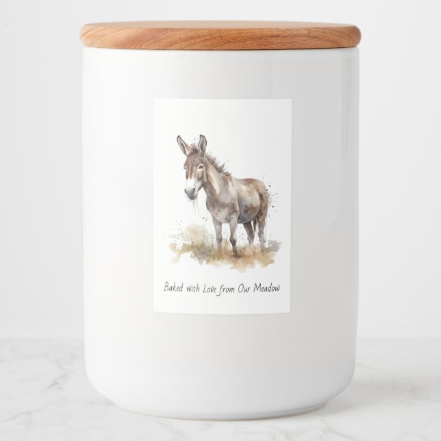Charming Donkey Serenity, custom Food Label (Front)